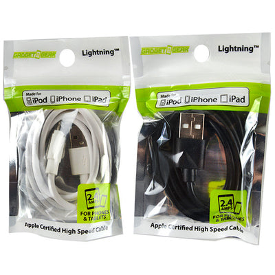 ITEM NUMBER 022325L CHARGING CABLE USB TO LIGHTNING 3 FT - STORE SURPLUS NO DISPLAY 6 PIECES PER PACK
