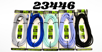 ITEM NUMBER 023446L 10FT CABLE MFI - STORE SURPLUS NO DISPLAY 5 PIECES PER PACK