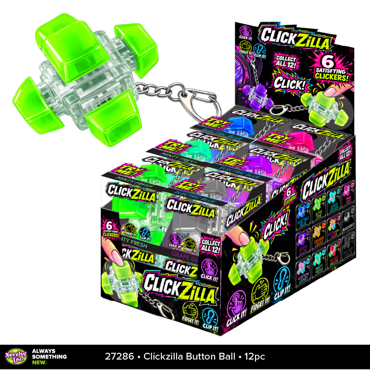 ⑳genten✨キーリング 鍵 Sensory Fidget ClickZilla Keyboard Button Ball Keychain - 12