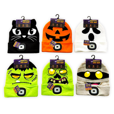 ITEM NUMBER 041591L HALLOWEEN LED HAT - STORE SURPLUS NO DISPLAY 12 PIECES PER PACK