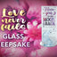 ITEM NUMBER 023739L BASIC GLASS ROSE KEEPSAKE - STORE SURPLUS NO DISPLAY 6 PIECES PER PACK