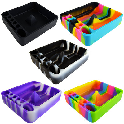 ITEM NUMBER 021757L SILICONE PYRAMID ASHTRAY - STORE SURPLUS NO DISPLAY 8 PIECES PER PACK