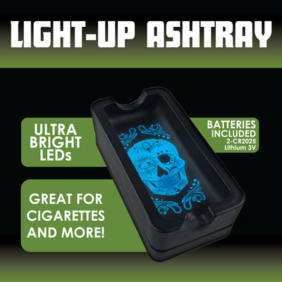 ITEM NUMBER 023104L BLACK LIGHT UP ASHTRAY - STORE SURPLUS NO DISPLAY 6 PIECES PER PACK