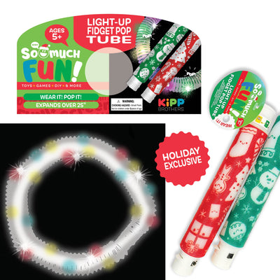 ITEM NUMBER 023490 CHRISTMAS LIGHT UP POP TUBE 24 PIECES PER PACK