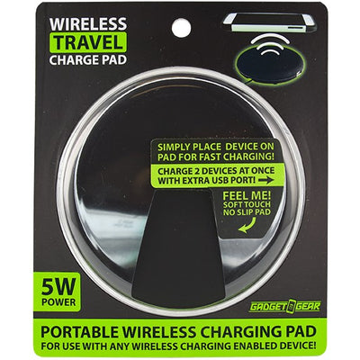 ITEM NUMBER 024165L TRAVEL WIRELESS CHARGE PAD - STORE SURPLUS NO DISPLAY 5 PIECES PER PACK