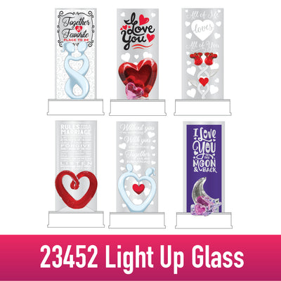 ITEM NUMBER 023452L LIGHT UP GLASS - STORE SURPLUS NO DISPLAY 8 PIECES PER PACK