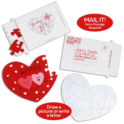 ITEM NUMBER KP4187 DIY Heart Puzzles with Mailer BG = 12 PCS