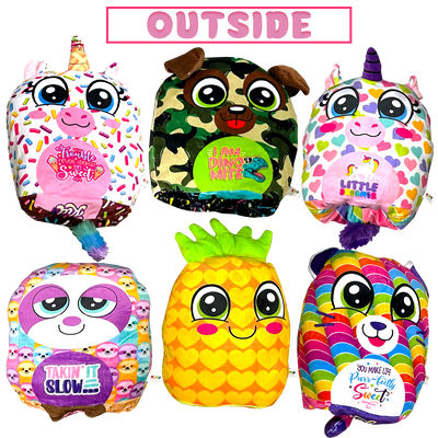 ITEM NUMBER 023578L REVERSIBLE FLUFFY STUFFY - STORE SURPLUS NO DISPLAY 6 PIECES PER PACK