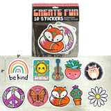 10 Pack Vinyl Sticker Set - Store Surplus No Display - 12 Pieces Per Pack 24206L