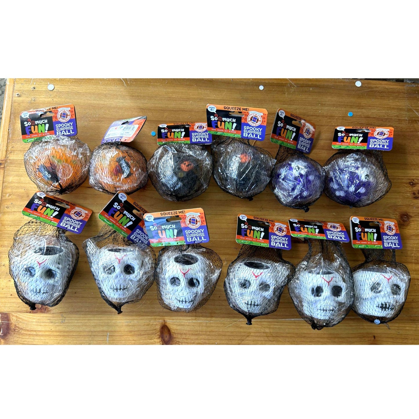 Halloween Squishy Ball Assortment- Store Surplus No Display - 12 Pieces Per Pack 24774L