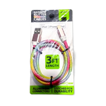 ITEM NUMBER 026490L RAINBOW GLITTER 1 CABLE - STORE SURPLUS NO DISPLAY 5 PIECES PER PACK STORE SURPLUS
