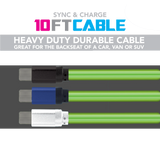 10ft GID USB-C Cable - Store Surplus No Display - 6 Pieces Per Pack 41368L STORE SURPLUS