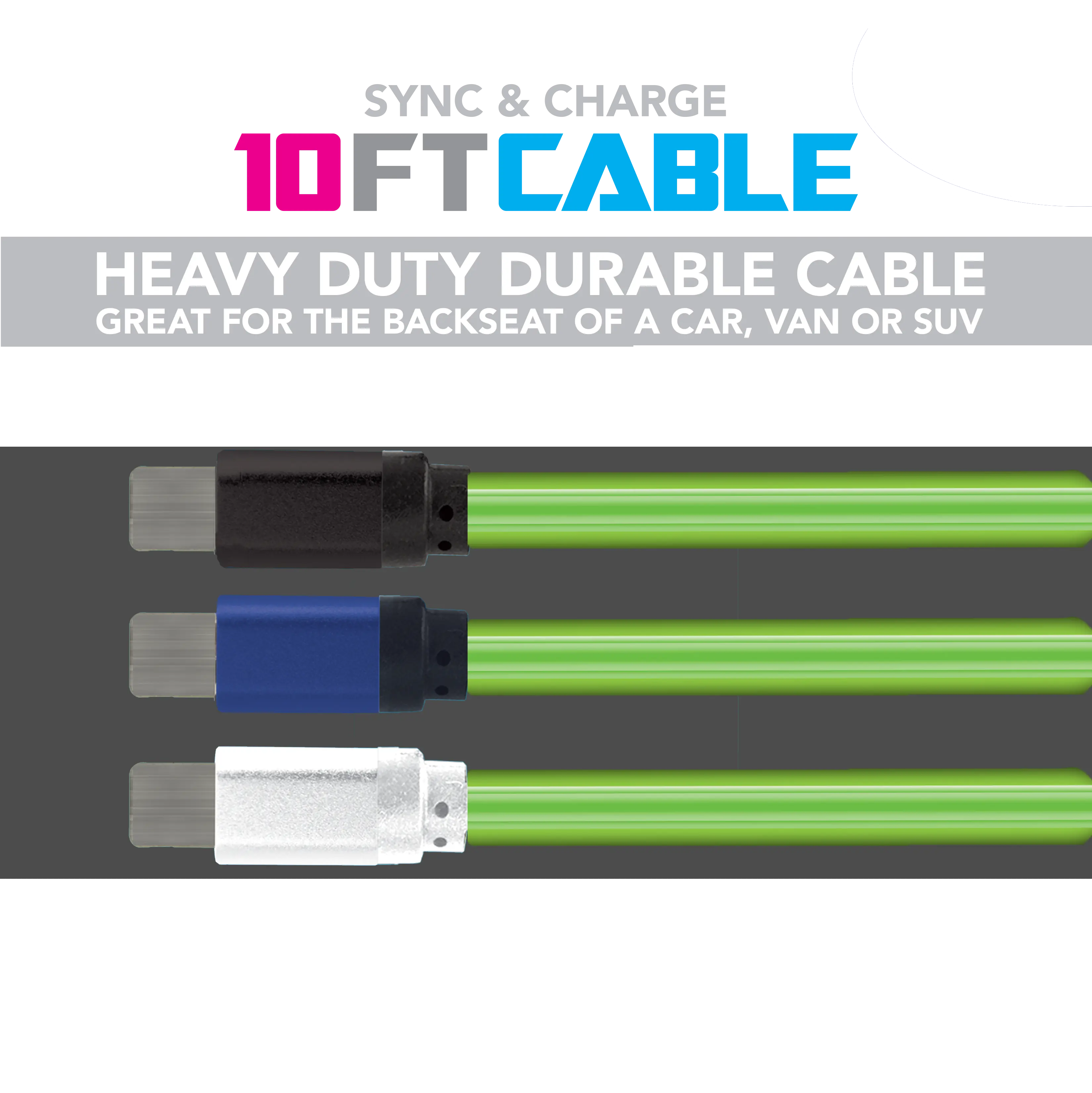 10ft GID USB-C Cable - Store Surplus No Display - 6 Pieces Per Pack 41368L STORE SURPLUS