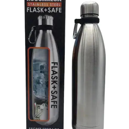 ITEM NUMBER 022931 STAINLESS FLASK SAFE 6 PIECES PER DISPLAY WHOLESALE