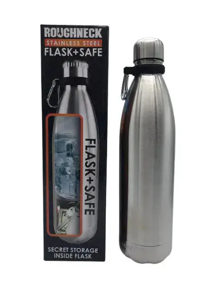 ITEM NUMBER 022931 STAINLESS FLASK SAFE 6 PIECES PER DISPLAY WHOLESALE