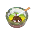 Emojeez Glass Ashtray - Store Surplus No Display - 6 Pieces Per Pack 21537L STORE SURPLUS