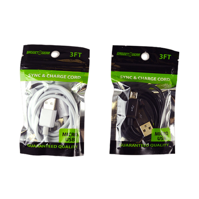 ITEM NUMBER 021563L 3FT USB-TO-MICRO USB CABLE - STORE SURPLUS NO DISPLAY 6 PIECES PER PACK