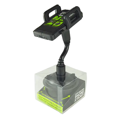 Cup Holder Adjustable Phone Stand - 4 Pieces Per Retail Ready Display 21613 GADGET GEAR