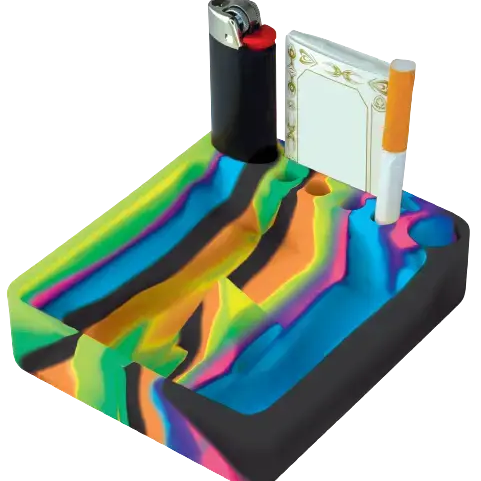 Silicone Ashtray with Assorted Colors - 8 Per Retail Ready Display 21757 SMOKEZILLA