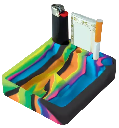 Silicone Ashtray with Assorted Colors - 8 Per Retail Ready Display 25918 SMOKEZILLA