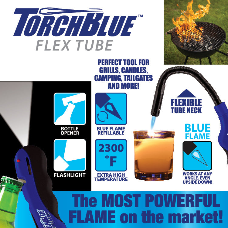 Utility Torch Flexible Head Lighter with Bottle Opener - 12 Pieces Per Retail Ready Display 21789