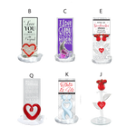 ITEM NUMBER 021796L VDAY GLASS FIGURE - STORE SURPLUS NO DISPLAY 16 PIECES PER PACK STORE SURPLUS