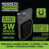 ITEM NUMBER 022145L MAGNETIC POWER BANK5000 MAH - STORE SURPLUS NO DISPLAY 4 PIECES PER PACK