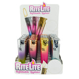 Three Color Metallic Lighter - 20 Pieces Per Retail Ready Display 22357