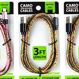 ITEM NUMBER 023701L CHARGING CABLE CAMO MFI 3FT - STORE SURPLUS NO DISPLAY 6 PIECES PER PACK