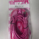 ITEM NUMBER 023438L PINK 10FT CABLE MFI - STORE SURPLUS NO DISPLAY 3 PIECES PER PACK