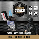 Tac Gear Dual Torch Lighter - 15 Pieces Per Retail Ready Display 23086