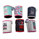 ITEM NUMBER 023131 RHINESTONE CAN COOLER 6 PIECES PER DISPLAY WHOLESALE