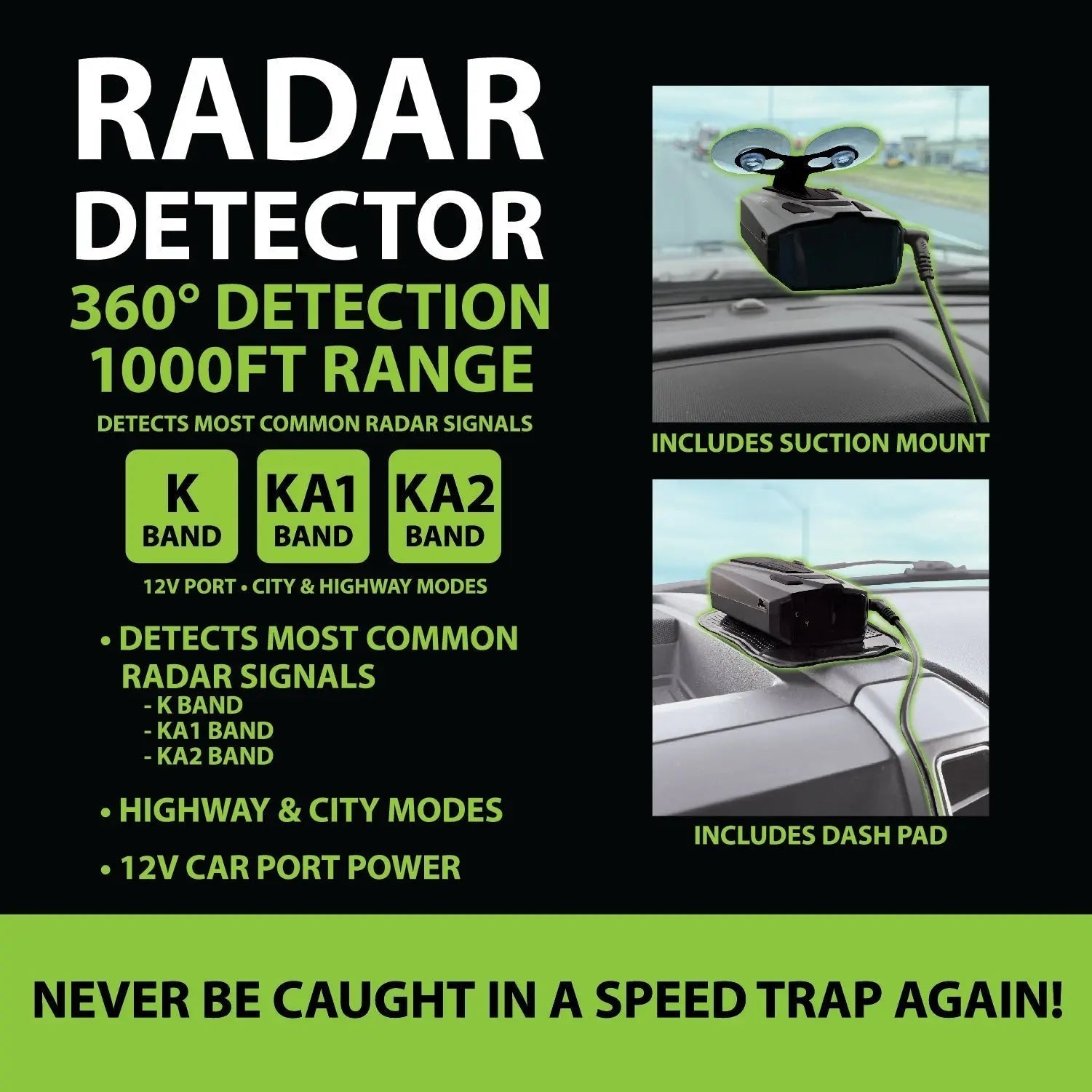 ITEM NUMBER 023211L RADAR DETECTOR - STORE SURPLUS NO DISPLAY 4 PIECES PER PACK STORE SURPLUS