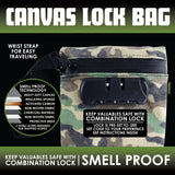 ITEM NUMBER 023700 LOCKING CANVAS STORAGE BAG 6 PIECES PER DISPLAY