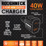 ITEM NUMBER 023247 ROUGHNECK CAR CHARGER 6 PIECES PER DISPLAY