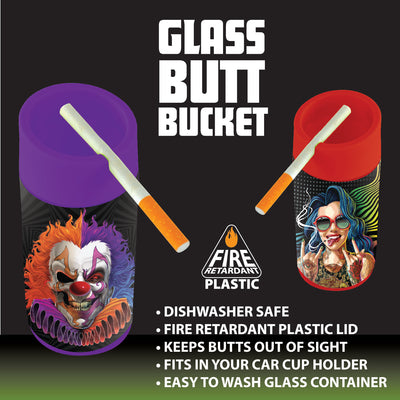 ITEM NUMBER 023291L GLASS BUTT BUCKET MIX C - STORE SURPLUS NO DISPLAY 6 PIECES PER PACK