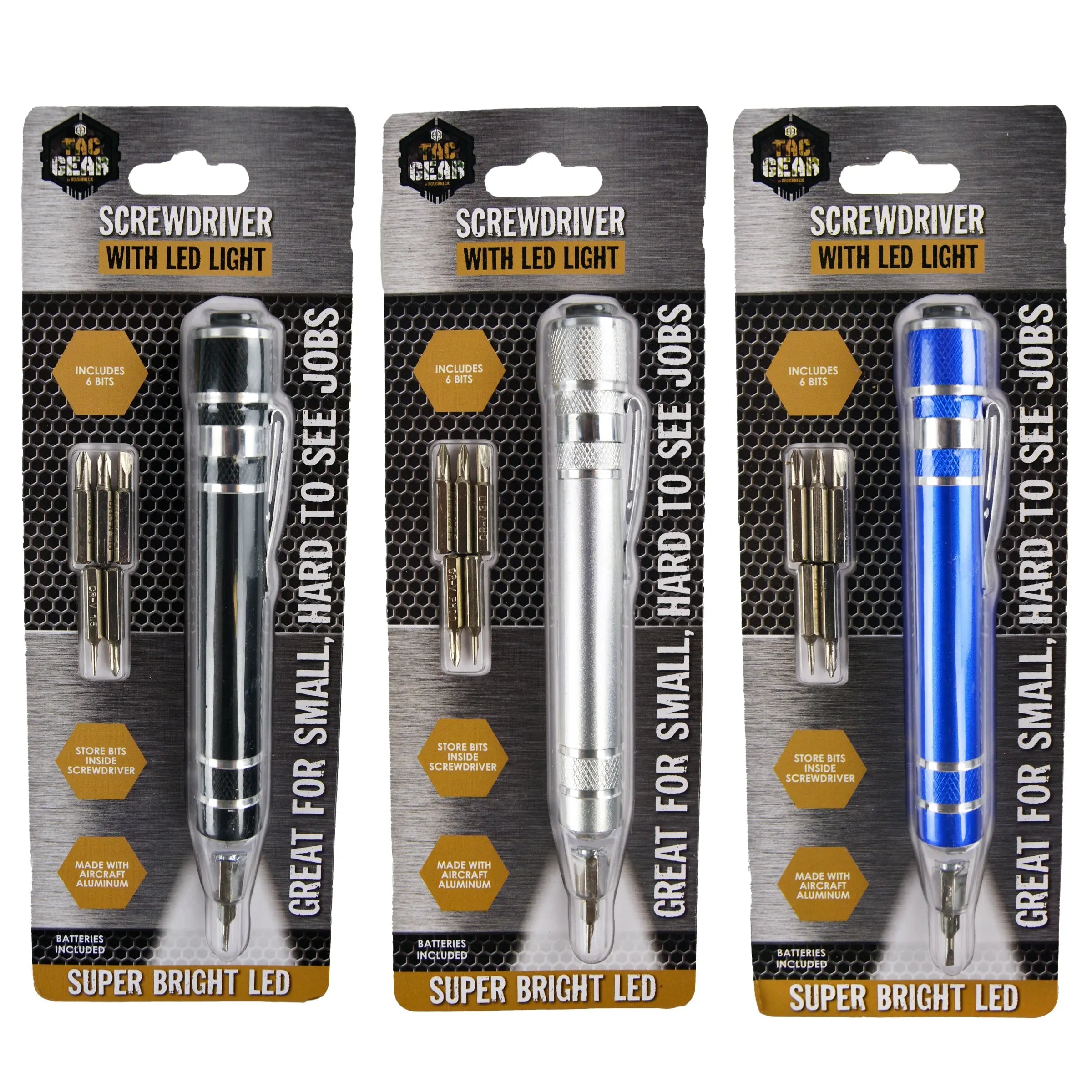 ITEM NUMBER 023298L SCREWDRIVER LED - STORE SURPLUS NO DISPLAY 6 PIECES PER PACK STORE SURPLUS