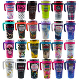 30 oz Insulated Stainless-Steel Cup with Handle Assortment Floor Display - 54 Pieces Per Retail Ready Display 88408