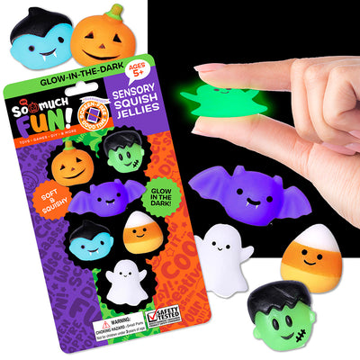 ITEM NUMBER 023460 GID MOCHI SQUISHIES 6PK HALLOWEEN  12 PIECES PER PACK