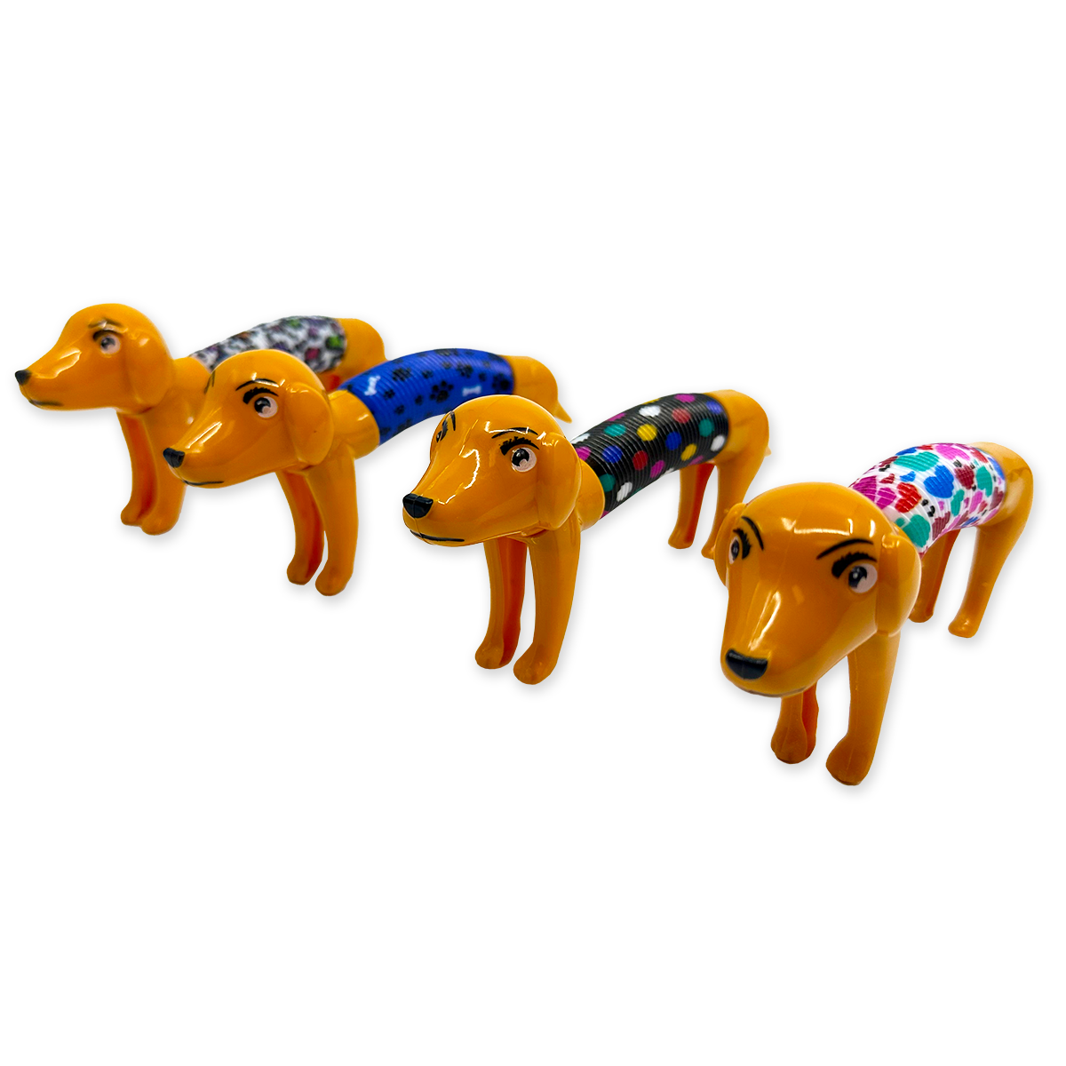 ITEM NUMBER 023357 BENDY FIDGET TUBE DOGS 12 PIECES PER PACK