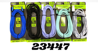 ITEM NUMBER 023447L 10FT TYPE C CABLE - STORE SURPLUS NO DISPLAY 5 PIECES PER PACK
