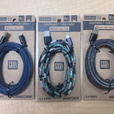 ITEM NUMBER 023497L 9FT CANVAS CABLE MFI - STORE SURPLUS NO DISPLAY 3 PIECES PER PACK