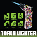 ITEM NUMBER 023503 PRINTED TORCH LIGHTER 12 PIECES PER DISPLAY