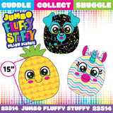 ITEM NUMBER 023514L JUMBO FLUFFY STUFFY PILLOW PLUSHIE - STORE SURPLUS NO DISPLAY 6 PIECES PER PACK