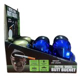 Metal Skull Butt Bucket Ashtray with LED Light - 6 Pieces Per Retail Ready Display 23531 WHOLESALE