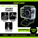 ITEM NUMBER 023569L SPORT ACTION CAM - STORE SURPLUS NO DISPLAY 4 PIECES PER PACK