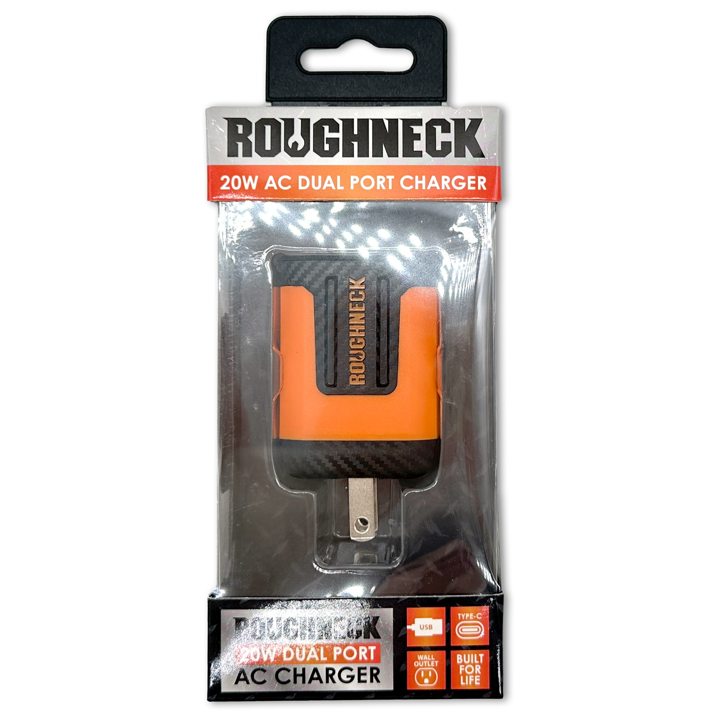 ITEM NUMBER 023689L ROUGHNECK AC CHARGER - STORE SURPLUS NO DISPLAY 6 PIECES PER PACK