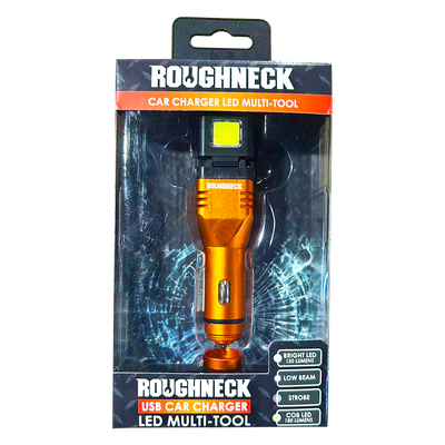 ITEM NUMBER 023693MN ROUGHNECK USB DC CAR CHARGER FLASHLIGHT 4 PIECES PER PACK