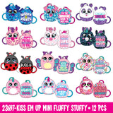 ITEM NUMBER 023697 MINI KISS'EM UP PLUSH CLIPS 12 PIECES PER DISPLAY