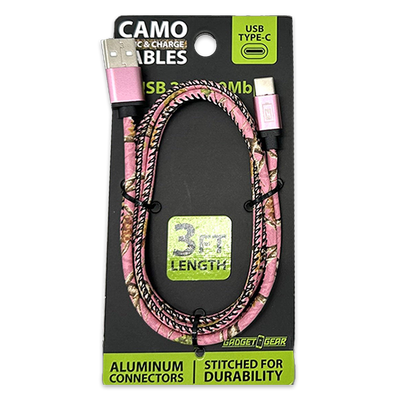 ITEM NUMBER 023702L 3FT CAMO CABLE TYPE C - STORE SURPLUS NO DISPLAY 6 PIECES PER PACK